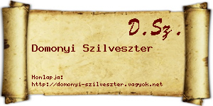 Domonyi Szilveszter névjegykártya